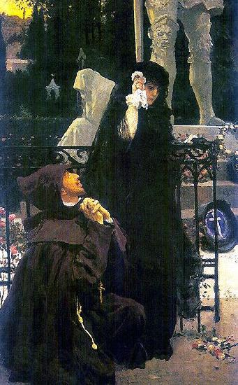 Ilya Repin The Stone Guest. Don Juan and Dona Ana. France oil painting art